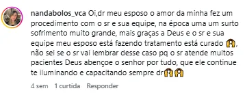 Depoimento de paciente