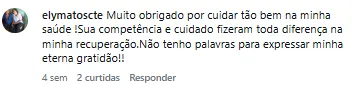 Depoimento de paciente